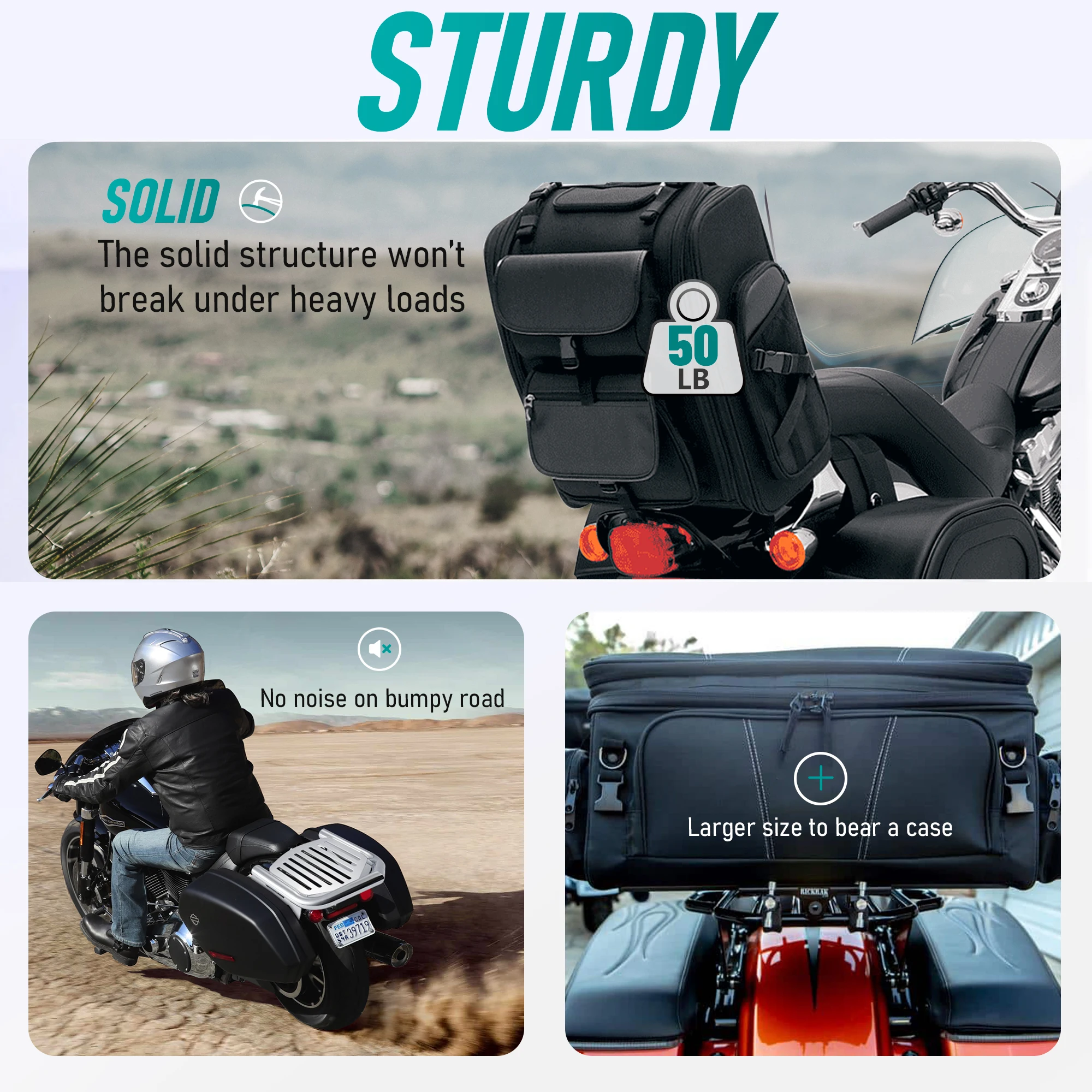 Uchwyty tylne do bagażnika motocyklowego, wspornik do Harley 2009- i nowszych modeli Road Glide, Road King, Street Glide, Electra Glide, chromowane