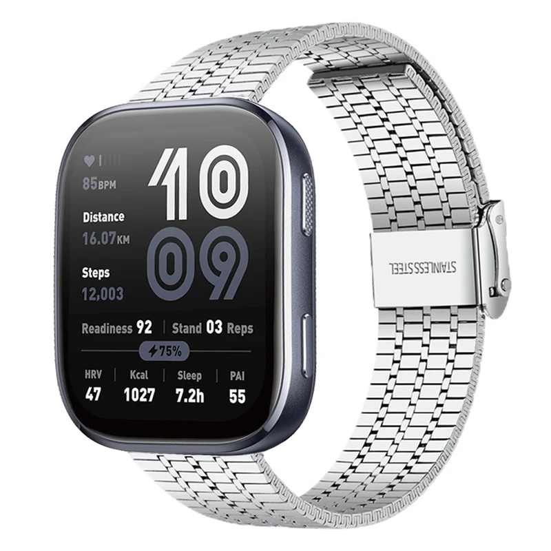 Металлический браслет для AMAZFIT BIP 6, ремешок из нержавеющей стали для Amazfit GTR 4 3 2 Pro, браслет для Amazfit Bip 5 Unity, ремешок Металлический браслет для AMAZFIT BIP 6, ремешок из нержавеющей стали для Amazfit GTR 4 3 2 Pro, браслет для Amazfit Bip 5 Unity, ремешок