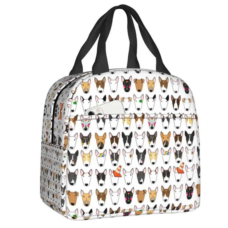 Multi Bull Repita Isolado Lunch Bag para As Mulheres Amante Dog Bull Terrier Cooler Thermal Bento Box Praia Camping Viagem