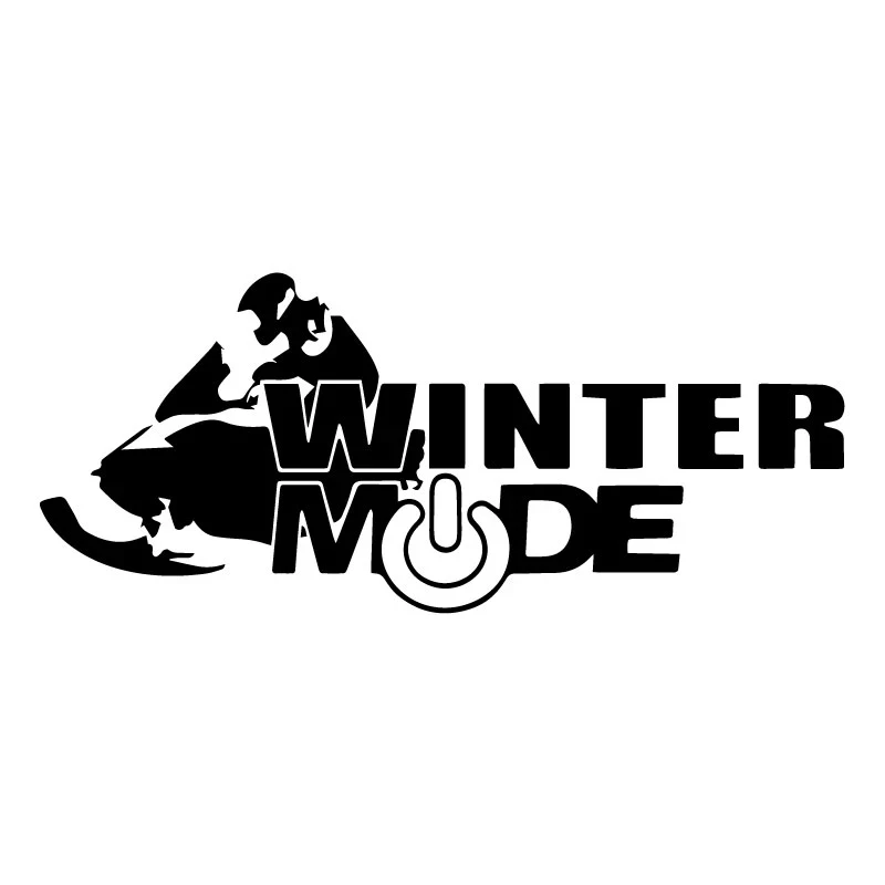 Car Stickers Snowmobile Decal Winter Mode Creative Car Styling Decoration Decals Cartoon Car Stickers wide 15CM