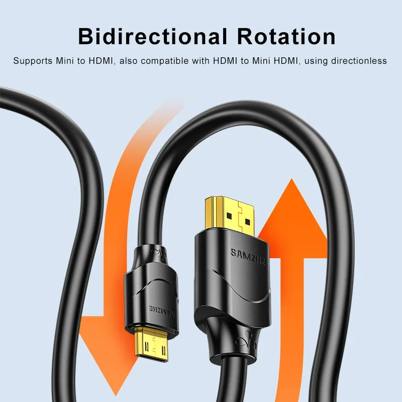 Kabel SAMZHE Mini do HDMI 4K/60 HDMI 2.0 dla Raspberry Pi Zero karta wideo kamery 4K Mini kabel HDMI