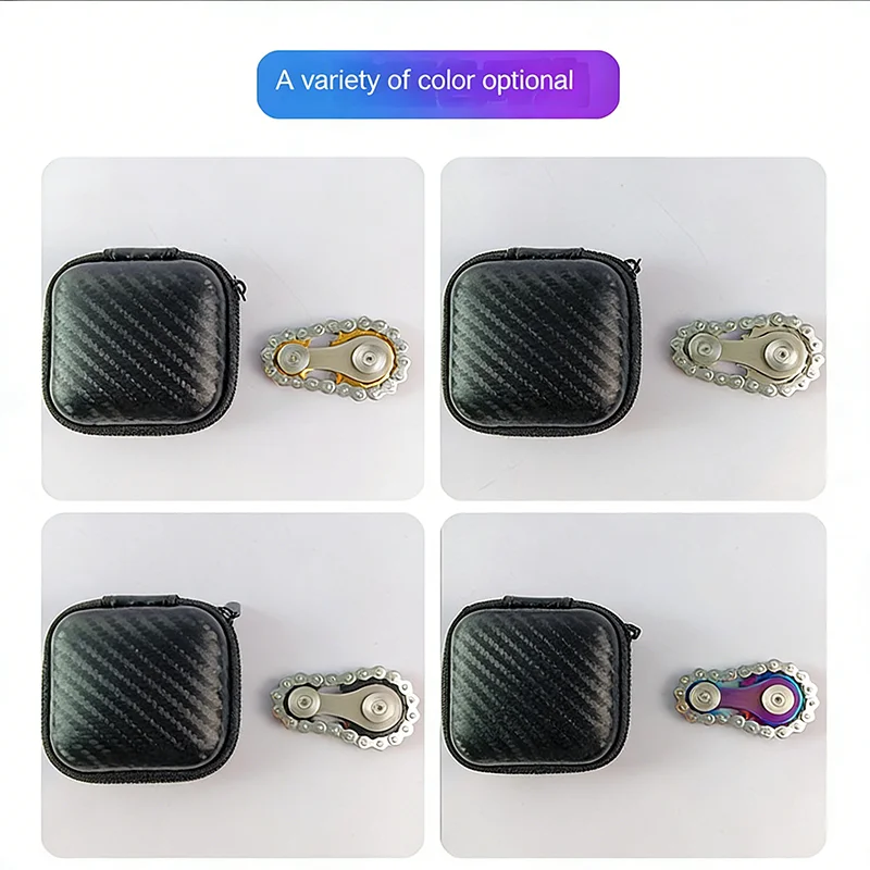 Fidget Spinner à chaîne en métal – Jouet anti-anxiété et anti-Stress pour adultes et enfants, jouet de bureau EDC Office Focus ADHD