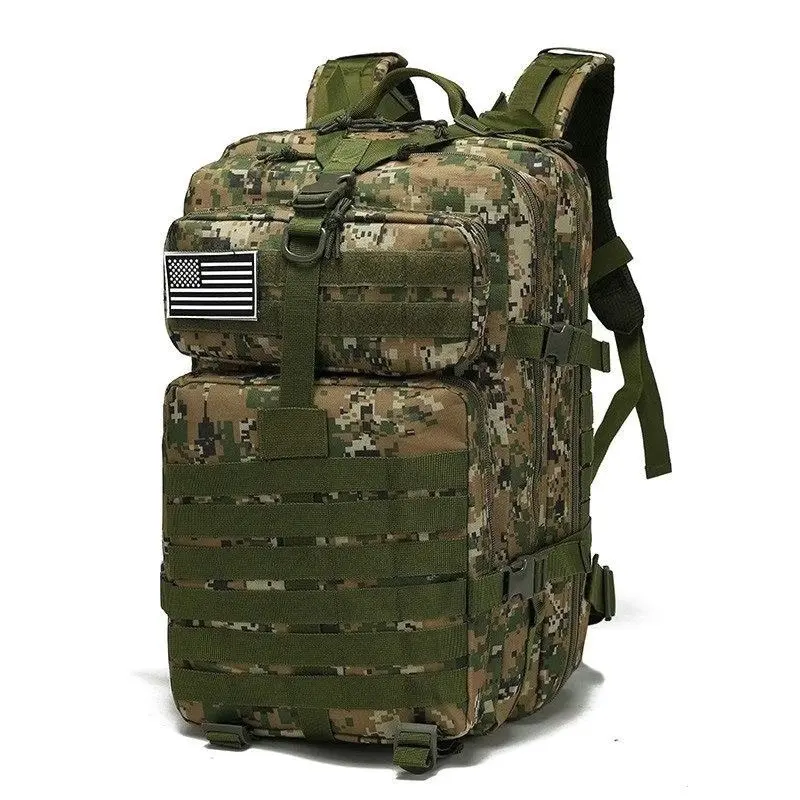 Outdoor hiking bag tactical backpack travel outdoor 3P backpack multi-functional large capacity 45L sports backpack