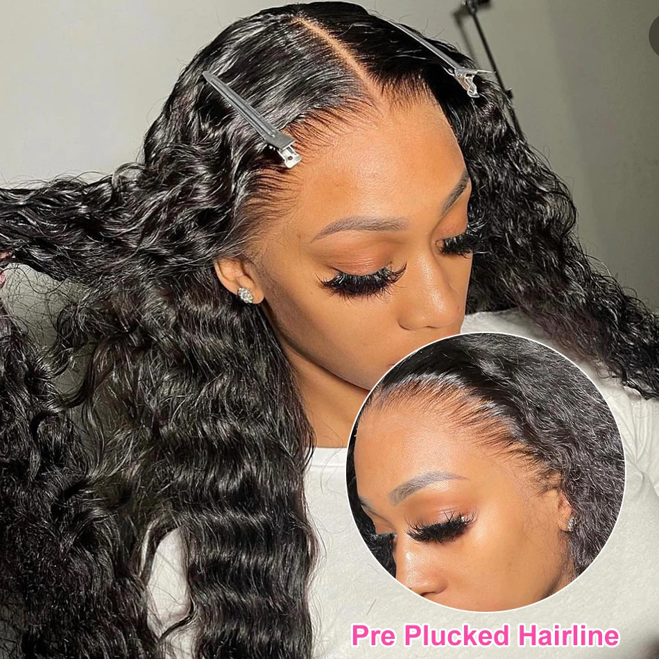 

Mossily Brazilian High Density 30 40 Inch Curly 13x6 HD Transparent Lace Front Human Hair Wigs Loose Deep Wave Lace Frontal Wig