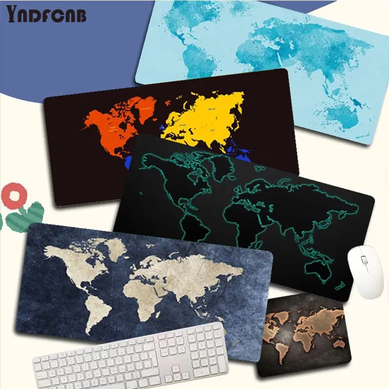 

YNDFCNB World Mousepad New Rubber Mouse Durable Desktop Mousepad Size for Game Keyboard Pad for Gamer