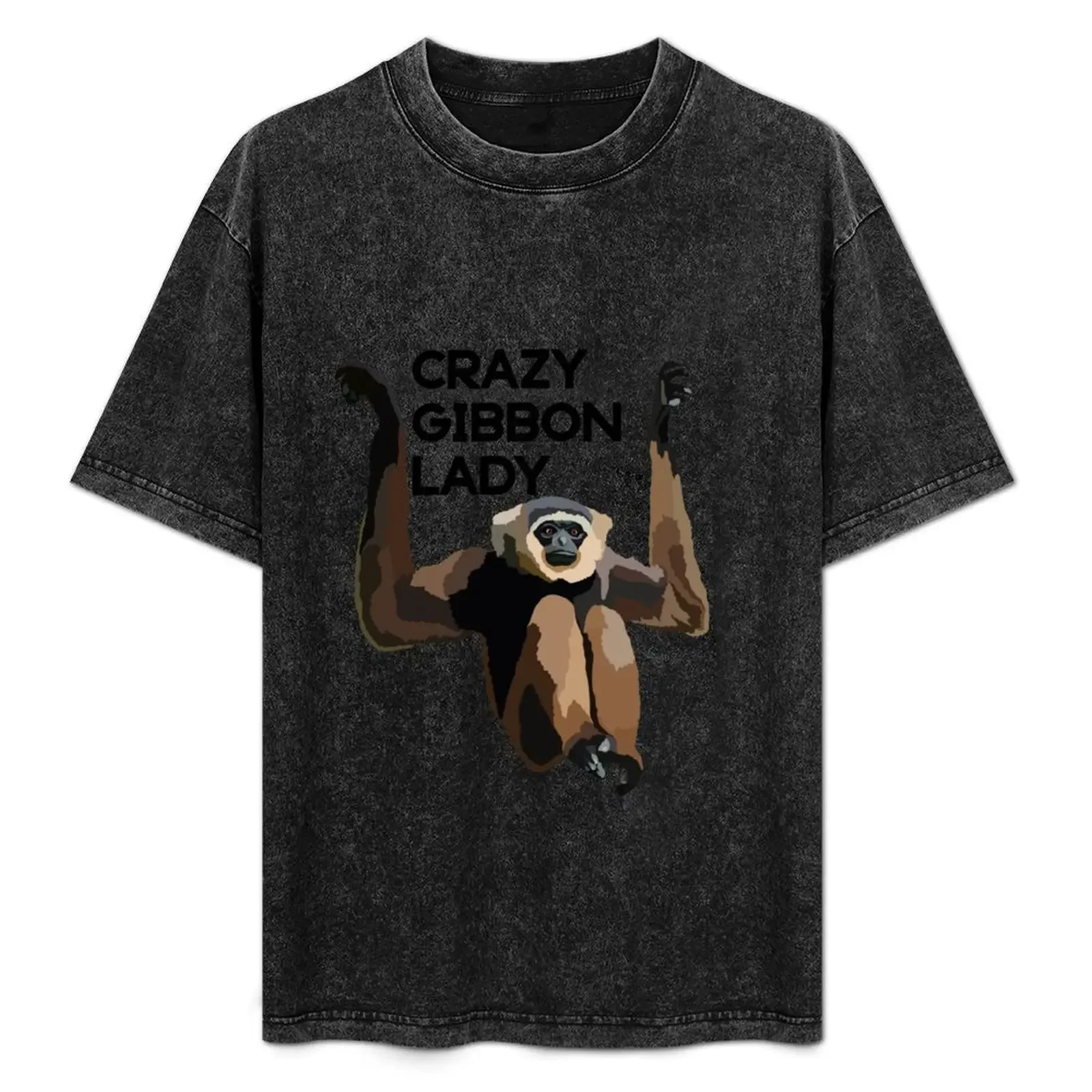 

Футболка Crazy Gibbon Lady, хлопковый топ с короткими рукавами