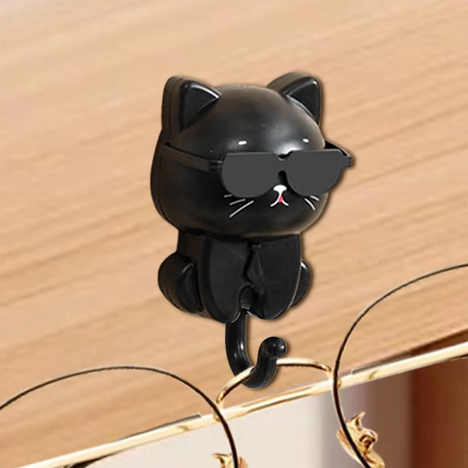 Cat hook clothes hanger key cute cat Sunglasses hat sticky hook double-sided adhesive for attaching Unmarked Key Rack