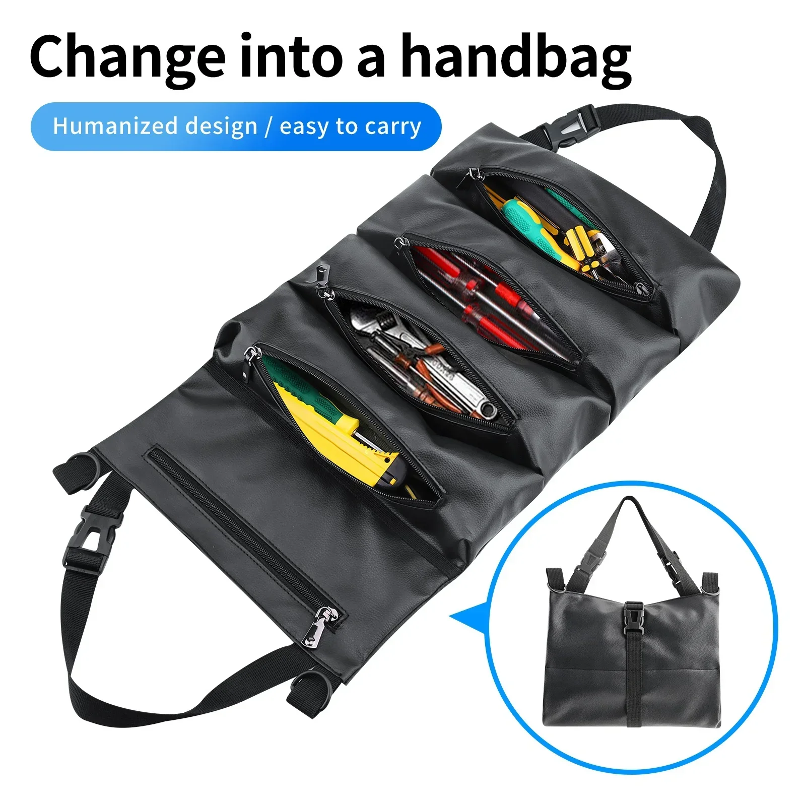 Multifunctional Automotive Repair Tool Bag Organizer Pouch Zipper Carrier Hanging Storage Solutions