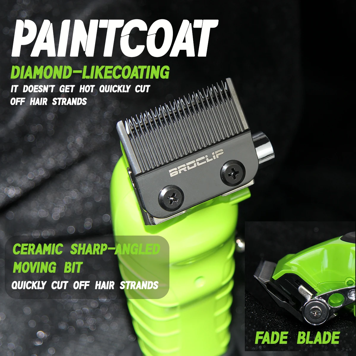 BRDCLIP FA1C NEW 7500RPM Barber Professional Hair Clipper High Speed Motor 2500mAh Electric Trimmer DLC Blade With Base