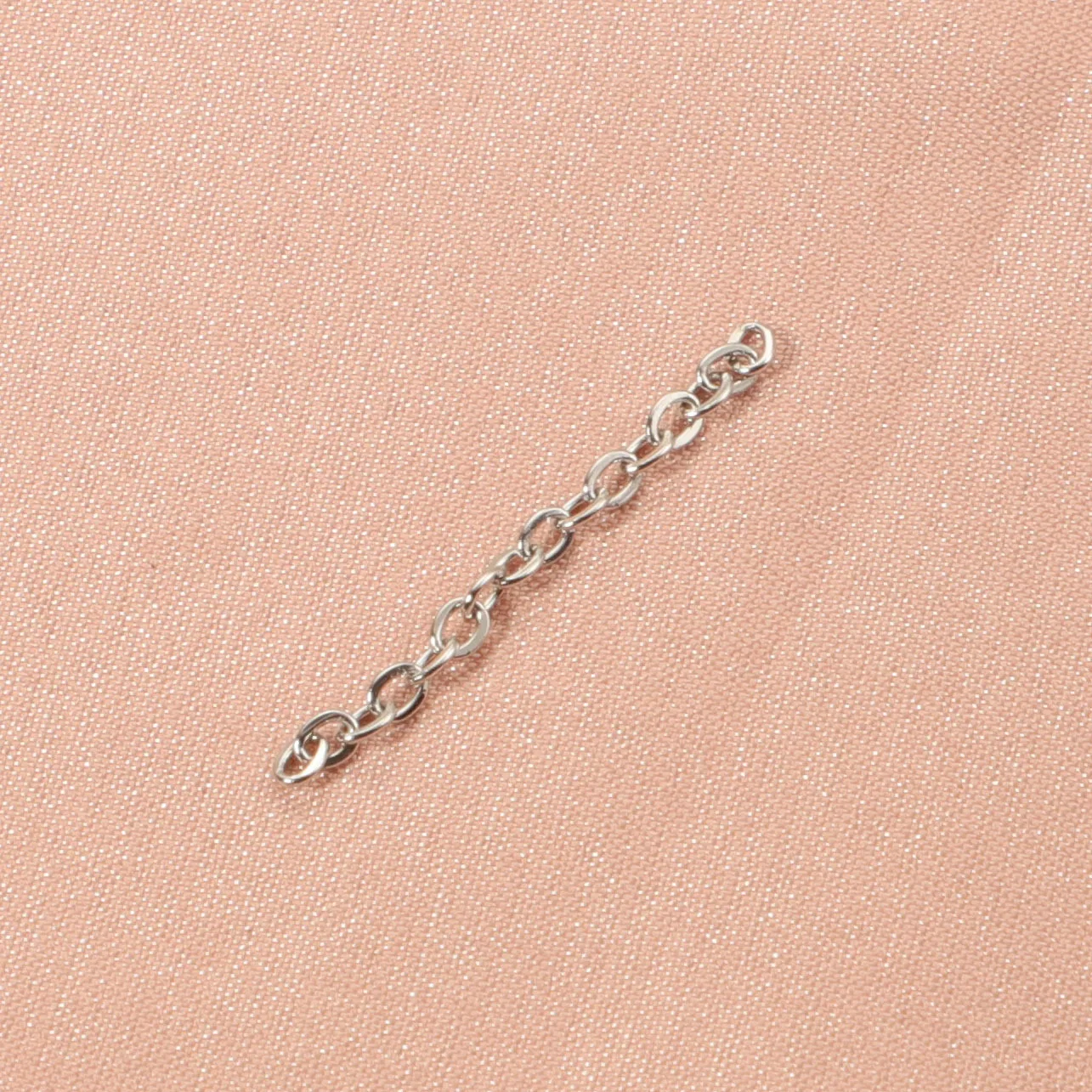 50pcs Stainless Steel 3cm Chain Silver Color Metal Extended Extension Tail Chain Wholesale