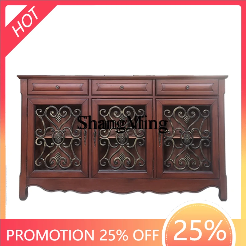 

ZYY household high value entrance decorative cabinet retro and old furniture side cabinet integrated storage locker