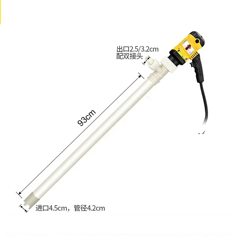 Handheld Pump Electric Liquid Oil Transfer Pump 850W/ 1000W/ 1500W Chemical Water Pump with Corrosion Resistant RPP Pipe 220V