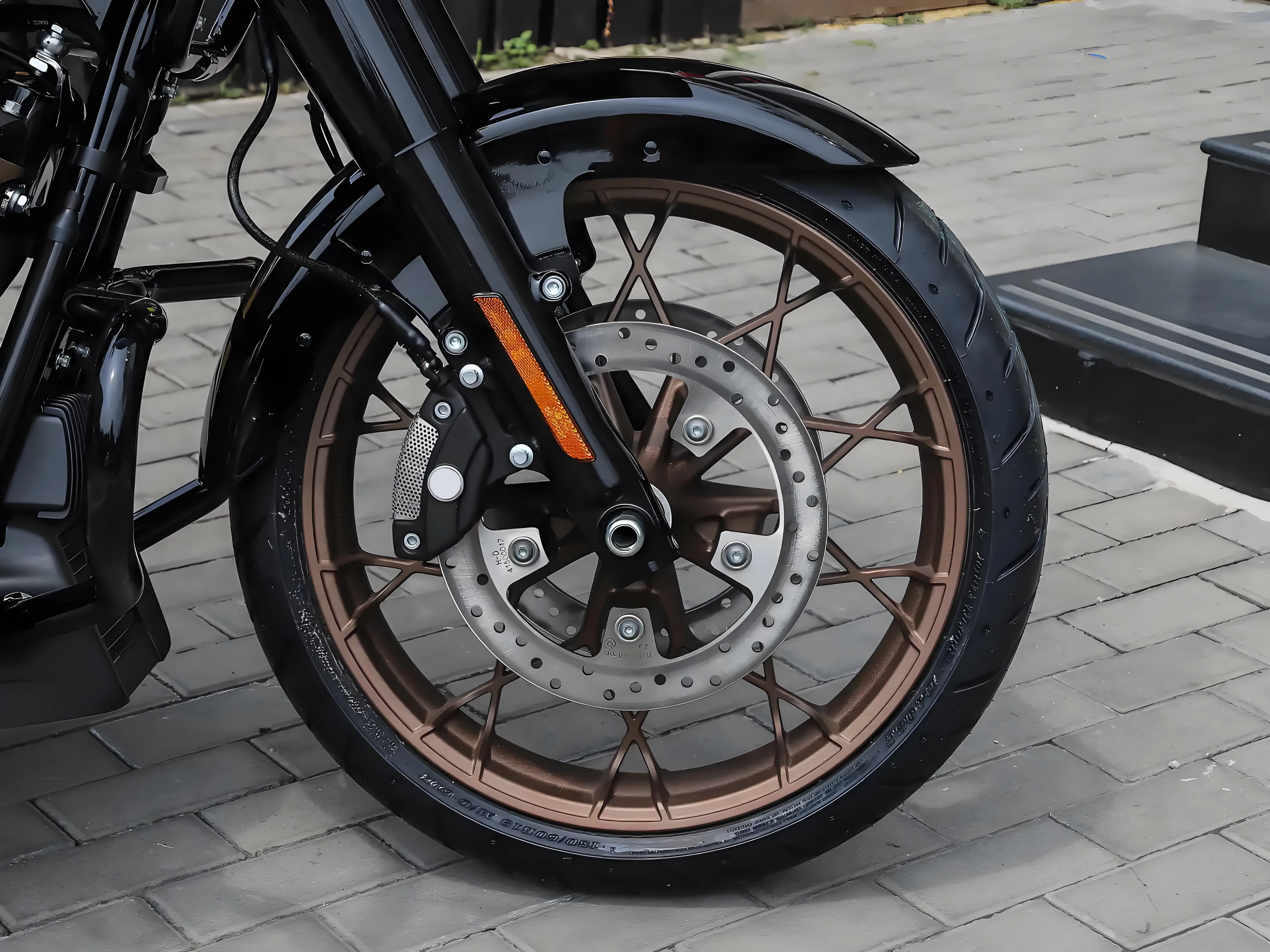 MACTIONS Motorcycle 19" Front Fender Mudguard Cover Iron Wrap Wheels For Harley Touring Road King Electra Street Glide 2014-2023 4