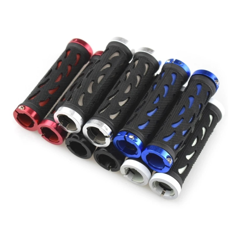 1 Pair Bicycles Handlebars Grip Light Weight Rubber Grip Bikes Antislip Handle Cover Sleeves for Cyclings Mountain Bikes