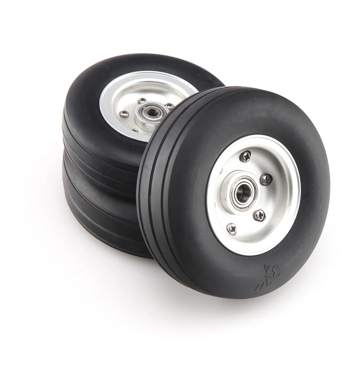 1Pc Rubber Wheels with Aluminum Hub For RC Model 2\'\'/2.25\'\'/2.75\'\'/3\'\'/3.75\'\'/4\'\'