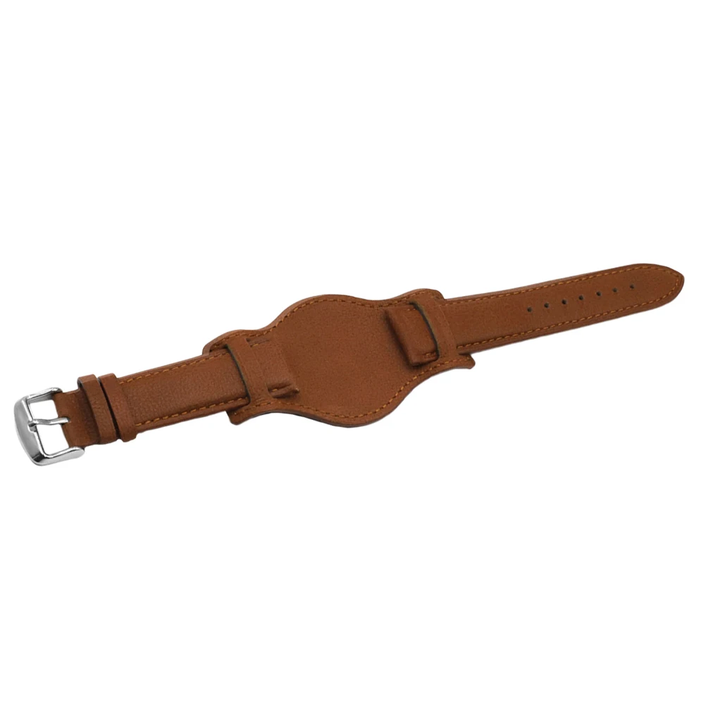 

Watch Strap Top Layer Cowhide Adjustable Anti Metal Allergy Simple Wristb Classic Style Comfortable Long Lasting