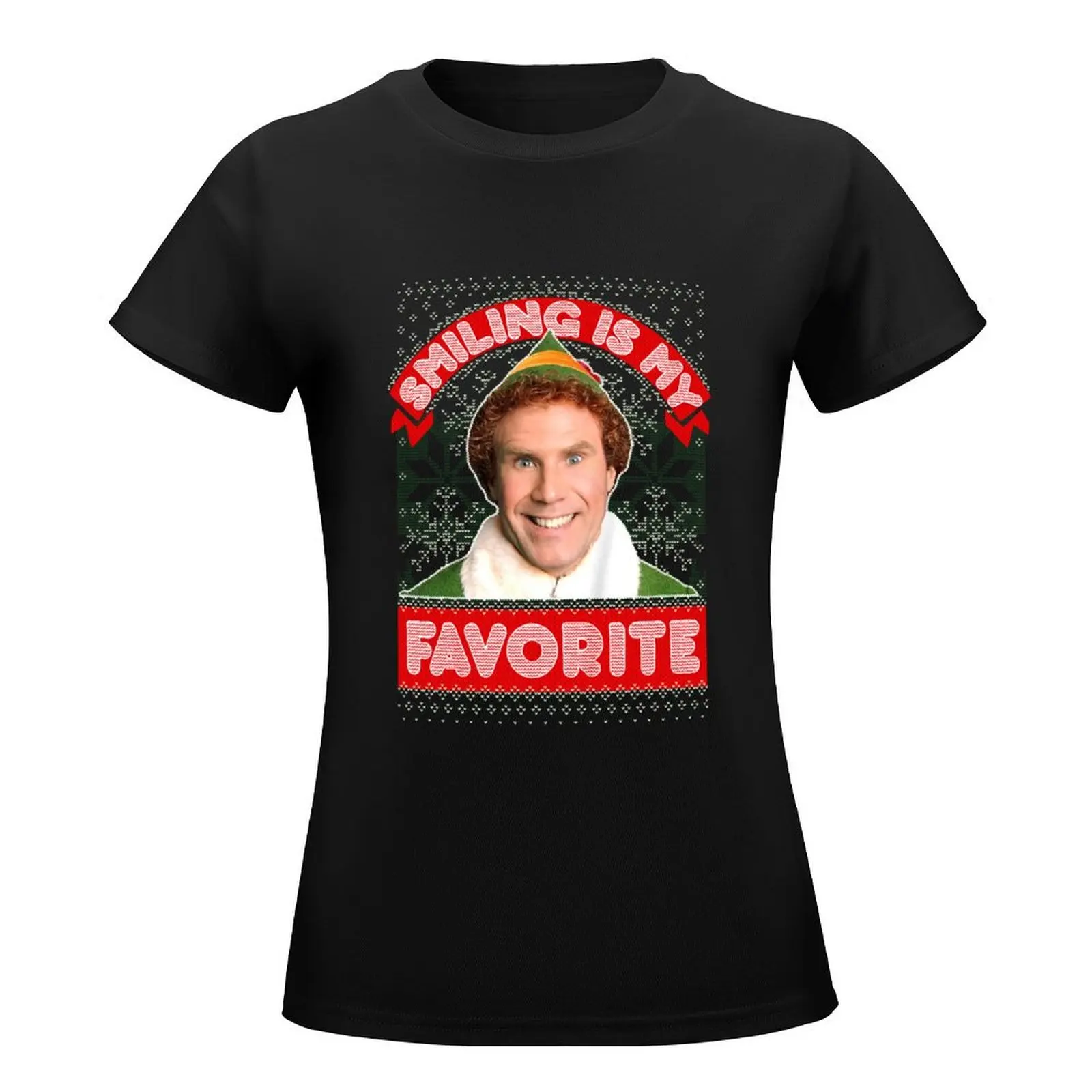 Elf Christmas Movie Buddy Expressions Xmas T-Shirt funnys anime new edition t shirts for Women