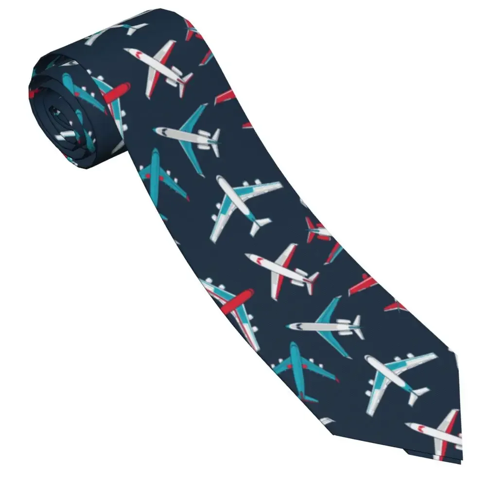 

Pattern Of Airplanes Necktie Men Women Casual Polyester 8 cm Classic Neck Ties for Men Accessories Office