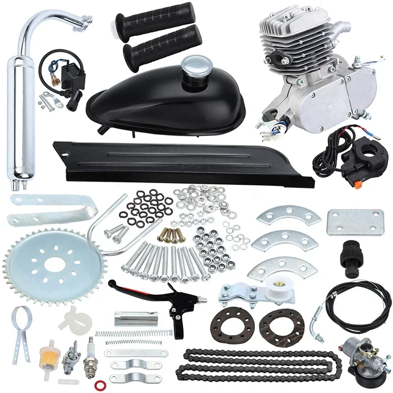 Image of 50/80/100/110cc 2-Takt-Motorradmotor Komplettmotor-Set passend für Pocket Pit Bike Ersatzmotor-Baugruppe Teile