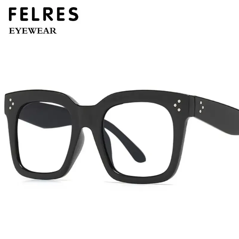 Retro New Reading Glasses Brand Designer Vintage Big Frame Eye Glasses Men Women Classic Clear Square Prescription Eyeglasses