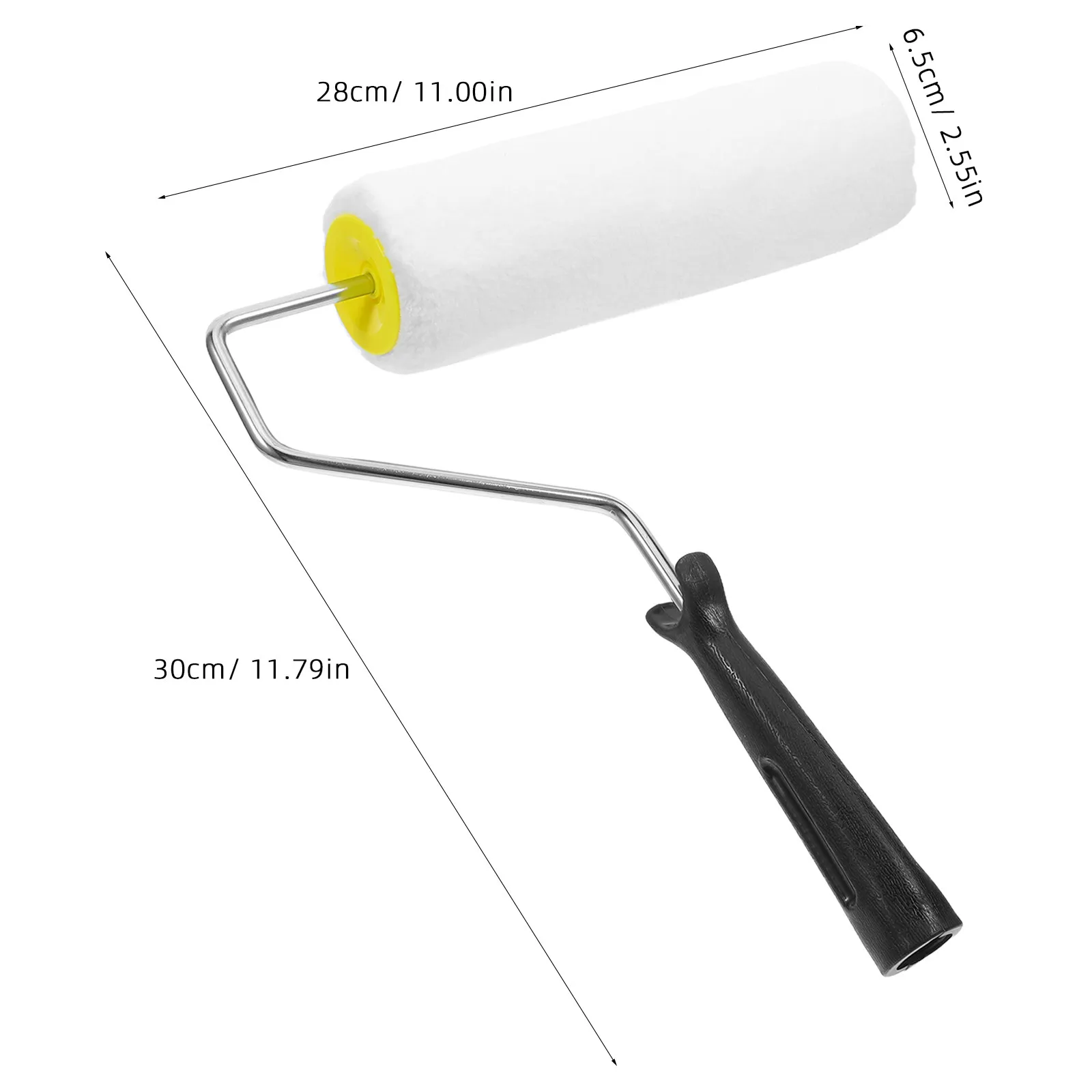 1Set Latex Paint Roller High-Density Fiber Detachable Head Wall Painting Supplies for Home Interior Renovation Multipurpose