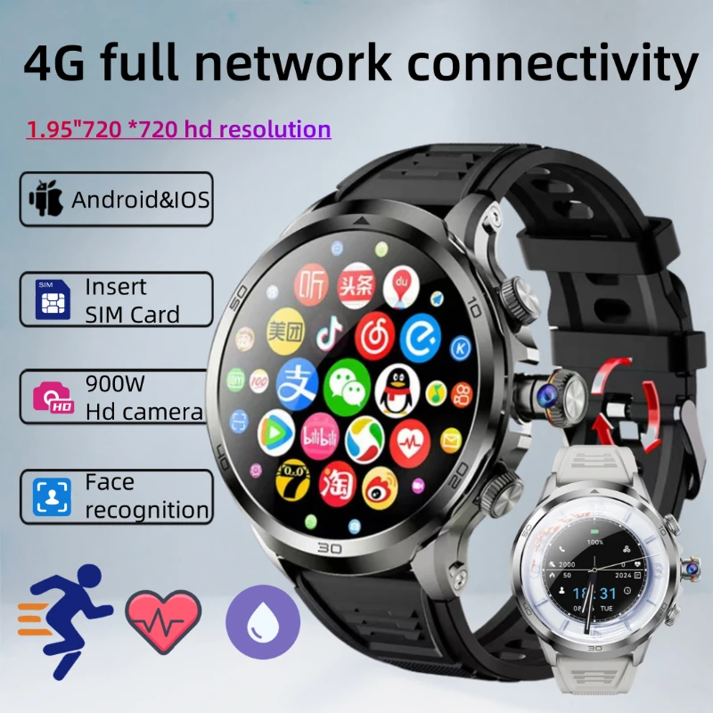 

Полная сеть 4G/5G, умные часы H19, 1,95 дюйма, широкоэкранный LTE 720*700, вращающаяся камера, 256 ГБ, вставка SIM-карты, WIFI