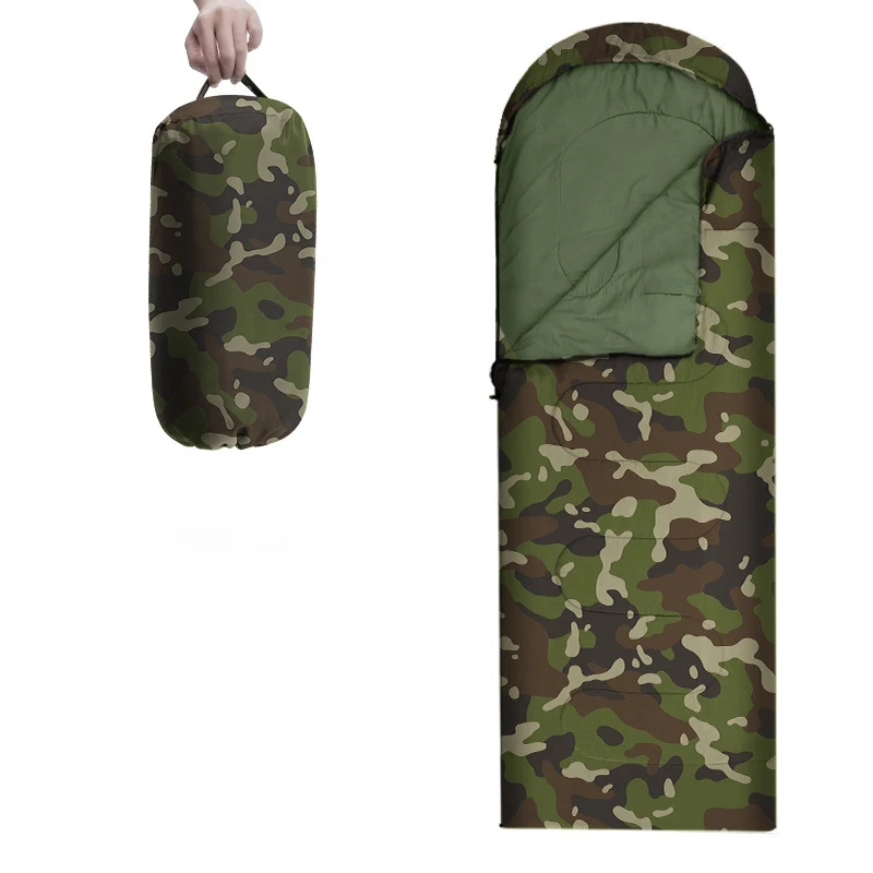 Outdoor Camping Envelope Camo Thermal Adult Winter Padded Sleeping Bag