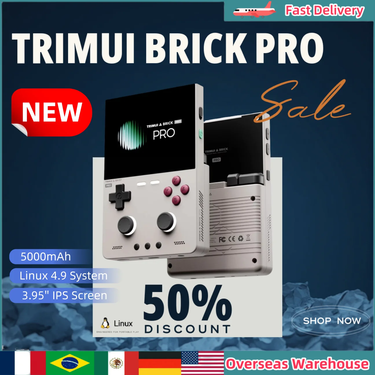 Gaming Console Under 5000 - TRIMUI BRICK PRO Handheld-Spielkonsole Retro Tragbarer