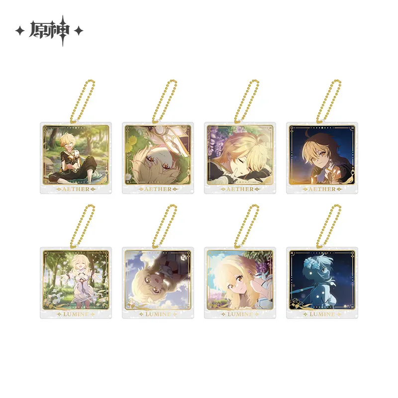 

Genshin Impact Official Merch miHoYo Original「The Road Not Taken」Series Acrylic Pendant Aether Lumine Key Chain DIY Decoration