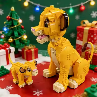 Creative The Lion Model Building Blocks Brick Sets Gift Idea for Adults and Movie Fans Children's Day Christmas Gifts 1445pcs