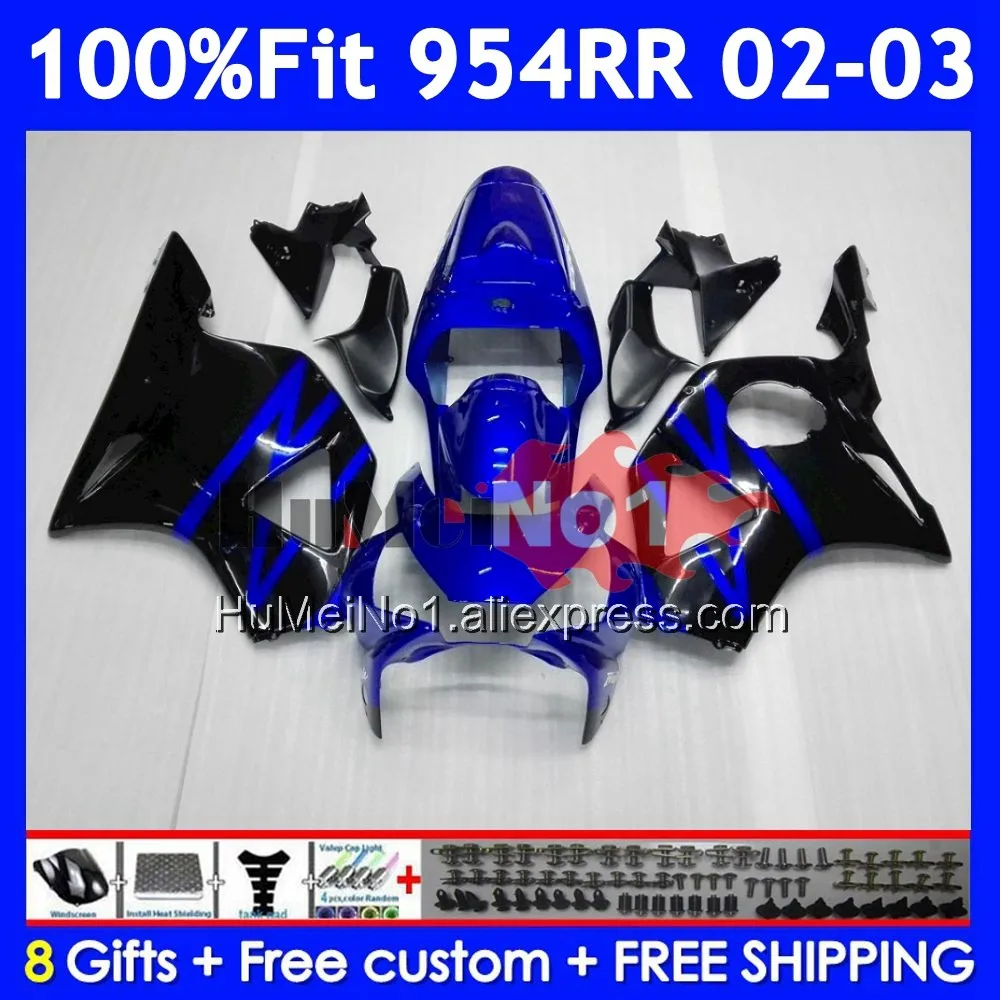 Stock Blue Body For HONDA CBR900RR CBR 900 954 RR CBR900 CC CBR954 RR 58No.0 CBR 954RR 900RR CBR954RR 2002 2003 02 03 Fairing