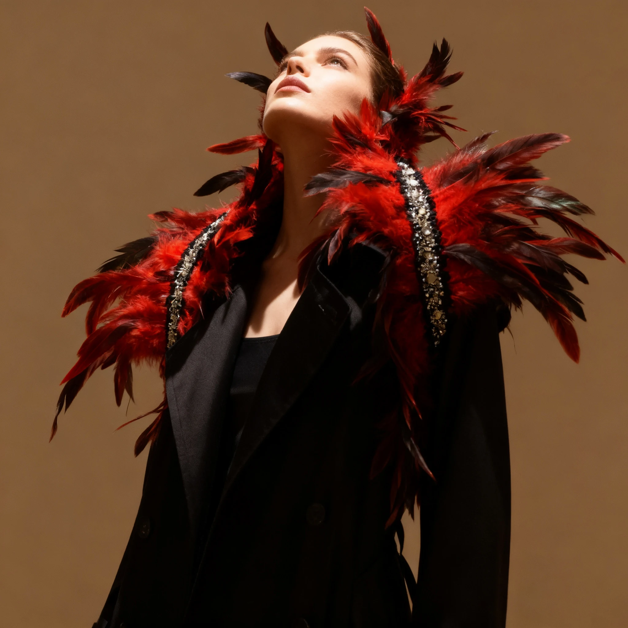 Natuurlijke veren schouderophalen sjaal voor vrouwen cosplay zwart Halloween luxe veren schouder wraps sexy punk gothic veren sjaals