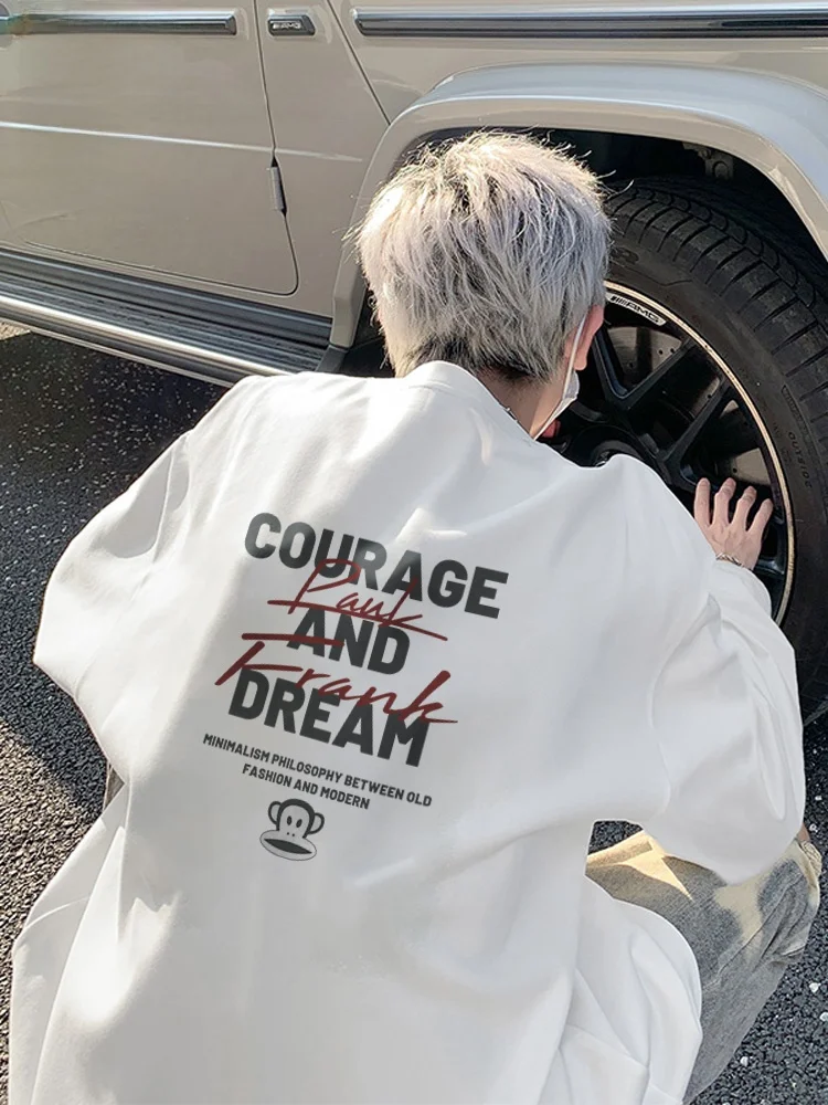 

Мужская хлопковая футболка с длинным рукавом, повседневная, весенняя, новая, в американском стиле, модная, дышащая, влагоотводящая, с принтом