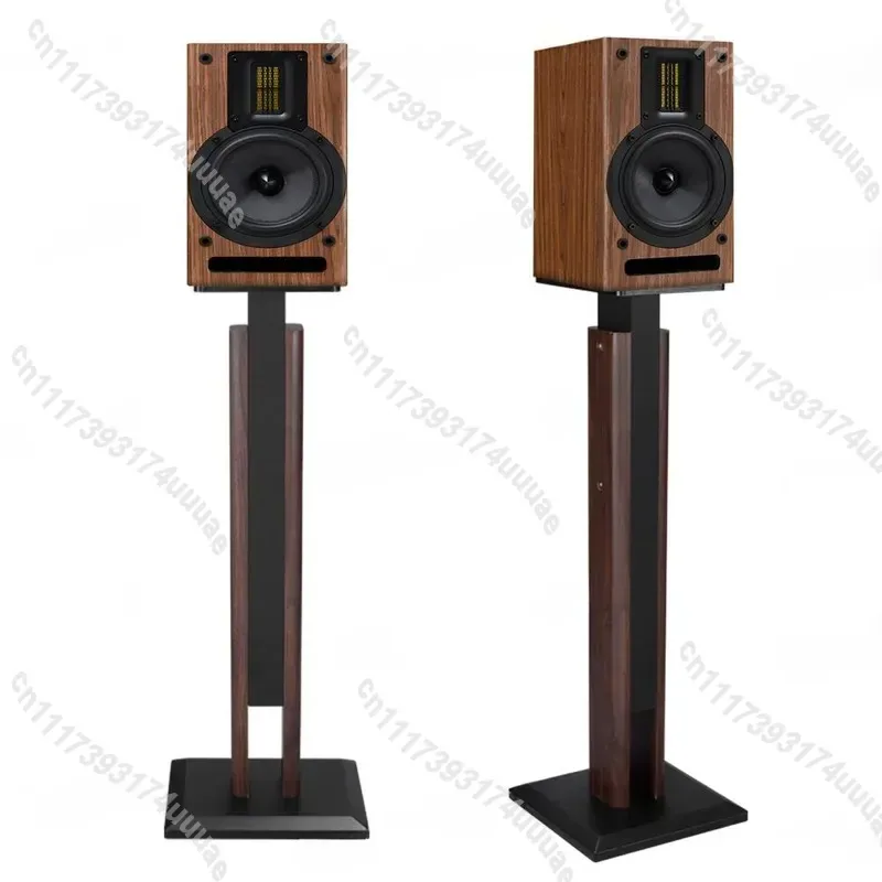 Adjustable Wooden Floor Speaker Stand for HiFi Studio Monitoring Sound System Heavy Duty Bookshelf Audio Support Base