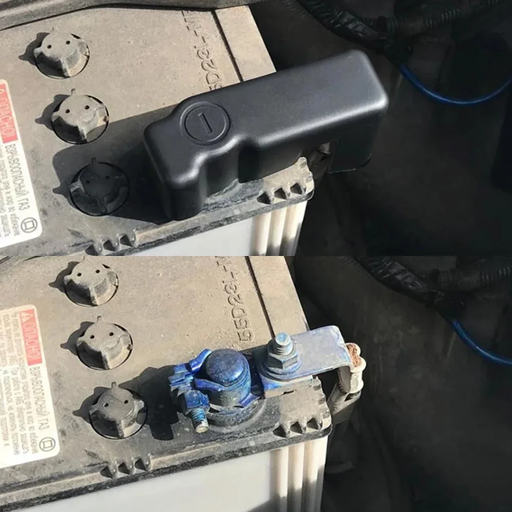 For Toyota FJ Land Cruiser Prado 150 V8 200 2010-2017 Car Battery Power Negative Electrode Protector Terminal Cover Accessories