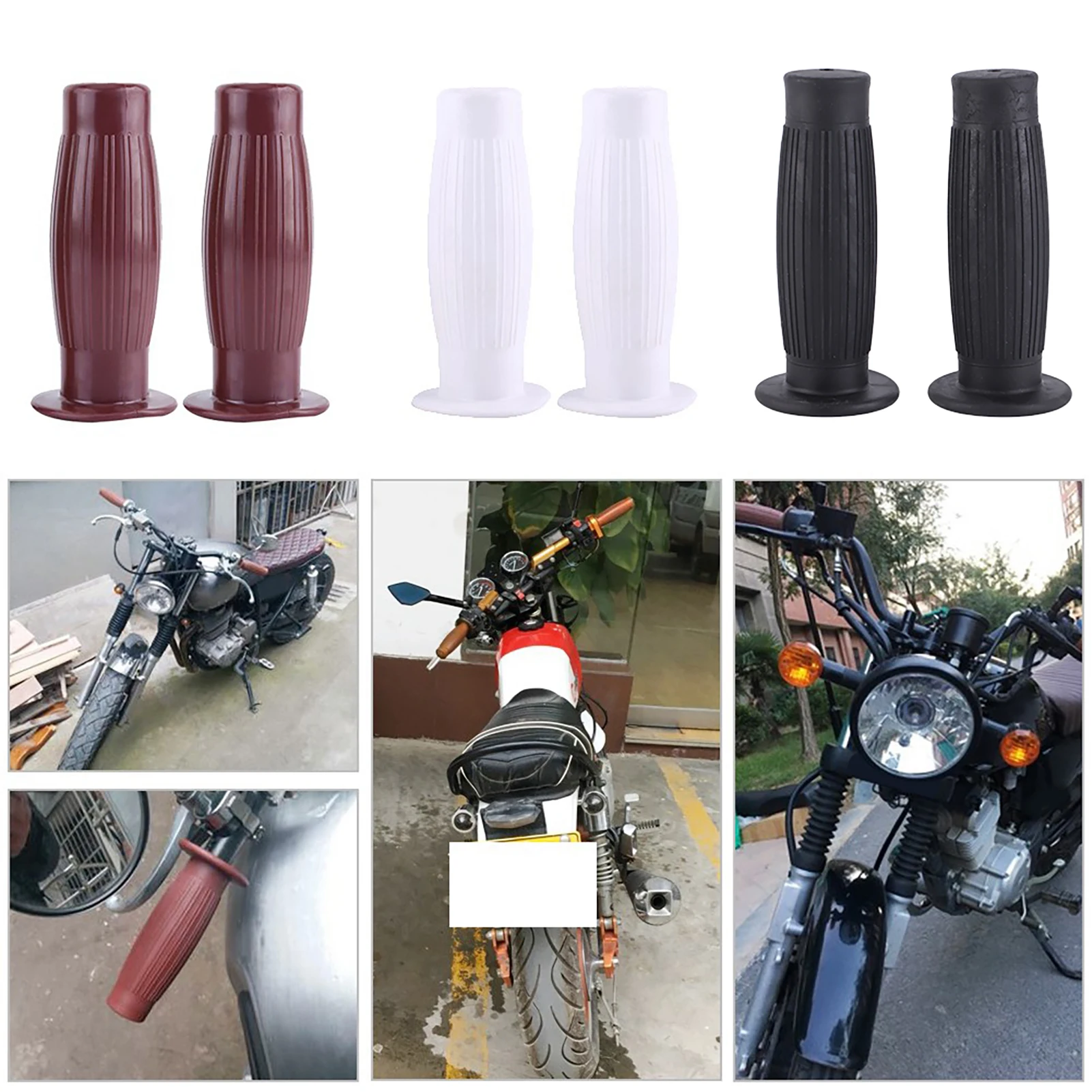 

7/8in 1in Easy to Hold Hand Grips Vintage Motorcycle Handlebars Motorcycle Hand Grips