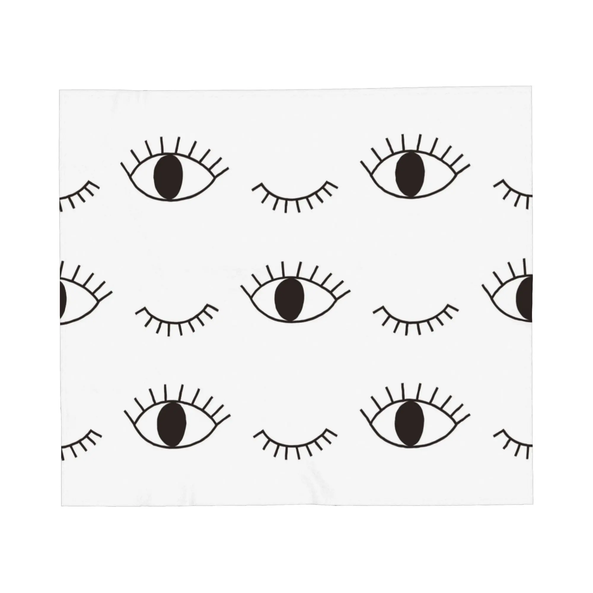 Eyes Knitted Blanket Wink Eyelash Open and Closed Eyes Flannel Throw Blanket Summer Air Conditioning Printed Warm Bedspreads