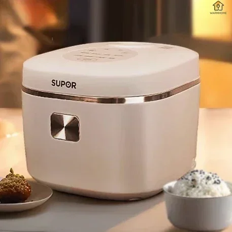 Stainless steel inner pot kitchen new electric rice cooker. For 2-4 people. 3 liters high volume. Multifunctional. 0 coating.