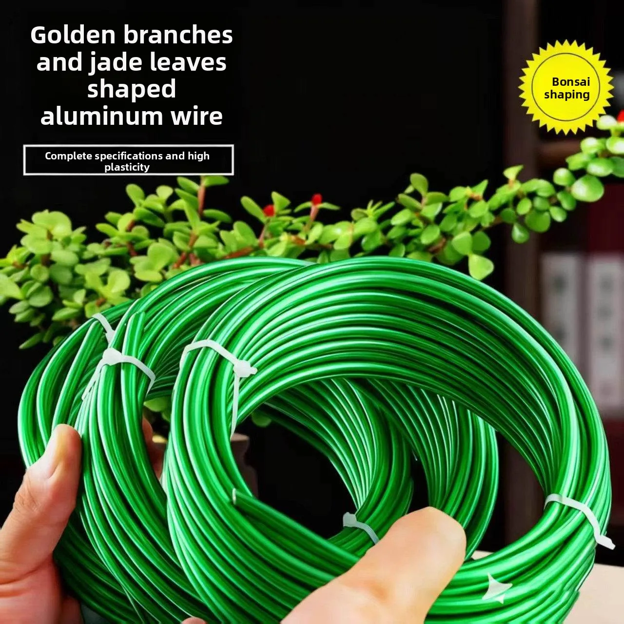 

Special Aluminum Wire for Bonsai Gardening a Aluminum Line Disk Iron Wire Flower a Gold Branch Jade Le