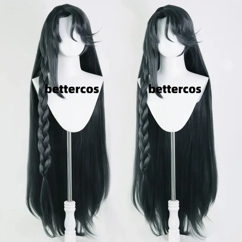 

Game Ashes of The Kingdom Wen Chou Cosplay Wig 120CM Heat-resistant Synthetic Hair Halloween Party Cos Wigs+wig Cap