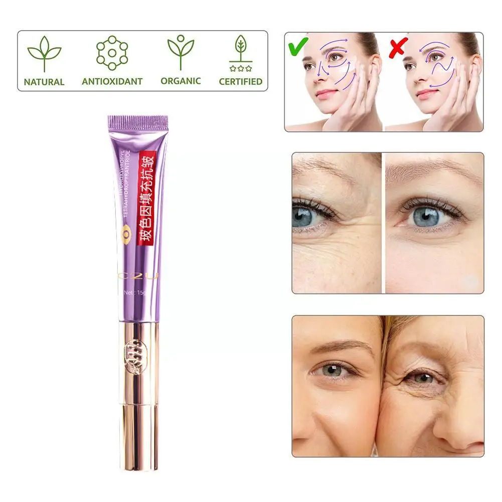 1pc Eye Cream Anti Dark Circles Eye Bags Remove Anti-wrinkle Niacinamide Brighten Electric Serum Pen Serum Whiten Firmness O8o9