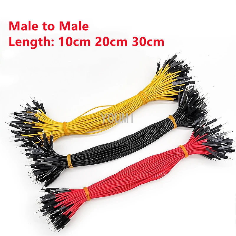 100pcs Breadboard Dupont Cable 2.54mm Male Female Dupont Jumper Wire Cable DIY Electronic 1P Connector 10CM 20CM 30CM26AWG