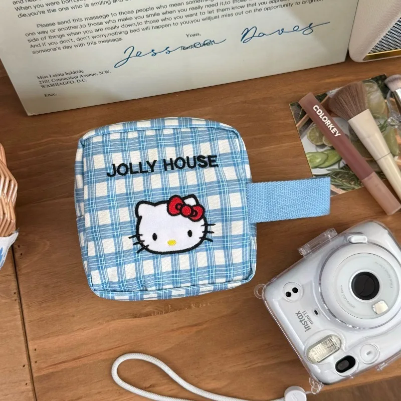 

Hello Kitty косметичка Kawaii косметический органайзер дорожный клатч с вышивкой портативная мини-сумка для хранения женская косметичка