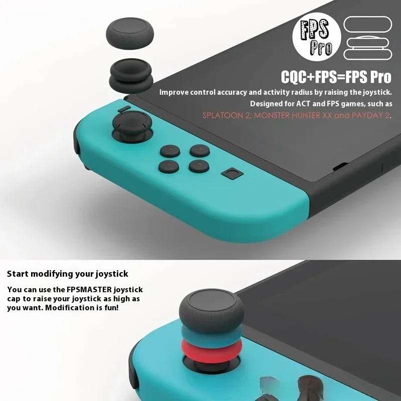 الجمجمة الروك غطاء مزيج التراص غطاء 6 قطعة غطاء أزرار لنينتندو سويتش OLED/سويتش لايت/سويتش عصا التحكم الغطاء الواقي #5