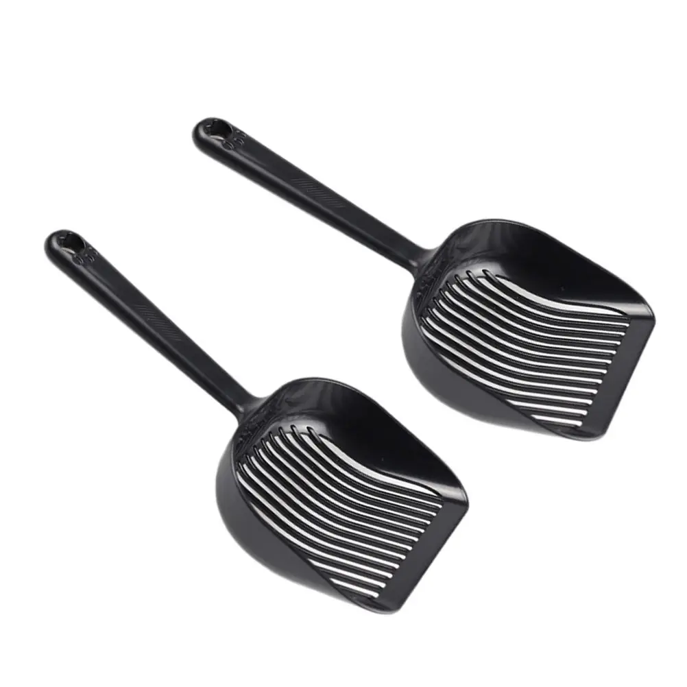 

2pcs Cat Litter Shovel Lightweight Ergonomic Handle Non Slip Grip Plastic Pet Poop Scooper Multi Function Cleaner