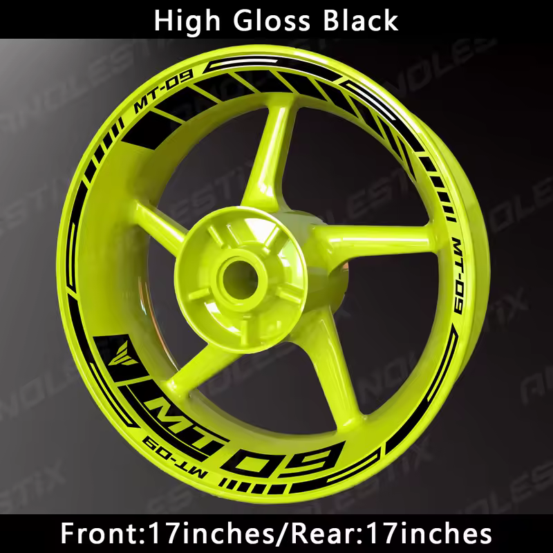 AnoleStix Reflective Motorcycle Wheel Sticker Hub Decal Rim Stripe Tape For YAMAHA MT-09 MT09 - Image 5