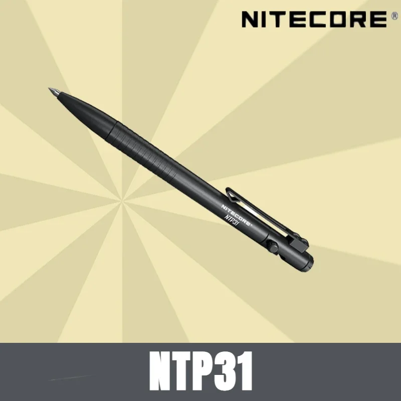 NITECORE NTP31 Tactical Pen CNC Bidirectional Bolt Action Self-defense Tactical Glass Breaking With Tungsten Steel Bezel Head