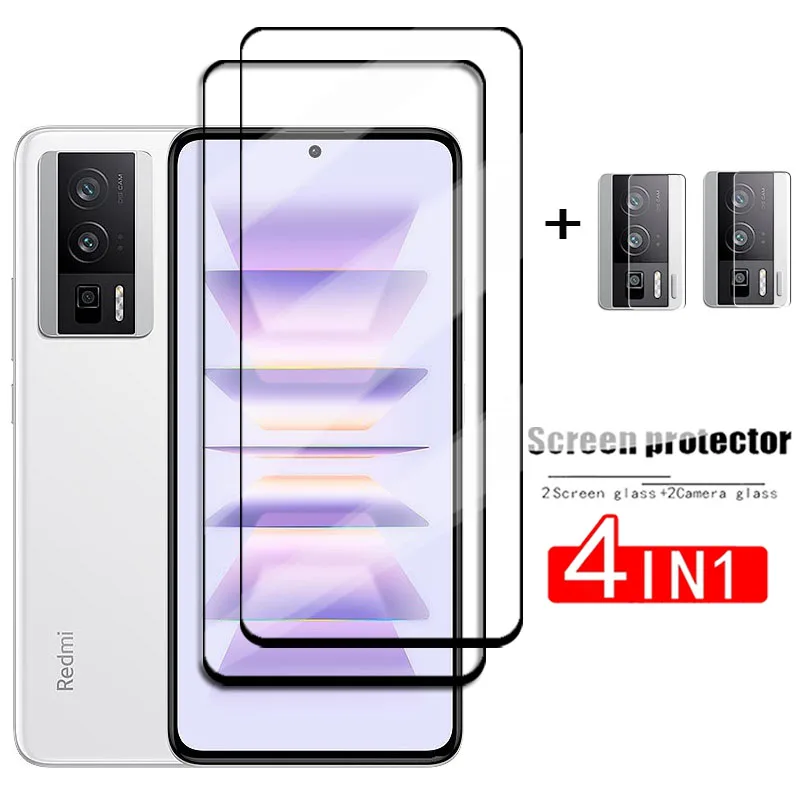 

Закаленное стекло для Xiaomi Poco F5 Pro, защита для экрана Poco F5 Pro, HD защитная пленка для объектива камеры телефона Poco F5 Pro