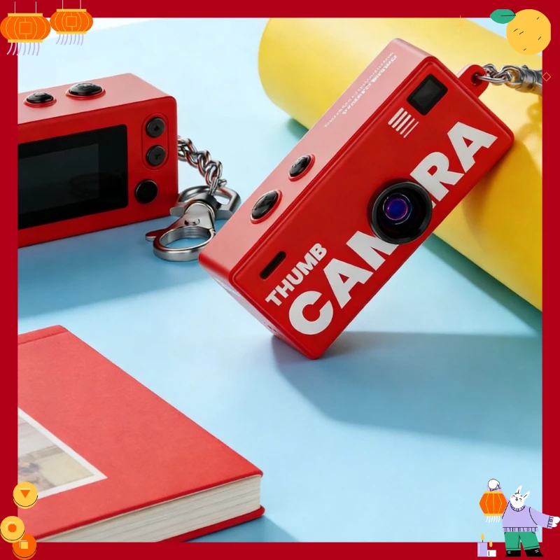 1080P HD Mini Action Camera Retro Thumb Keychain Design 0.96 Inch Screen Support Memory Card Portable Video Recorder 2026