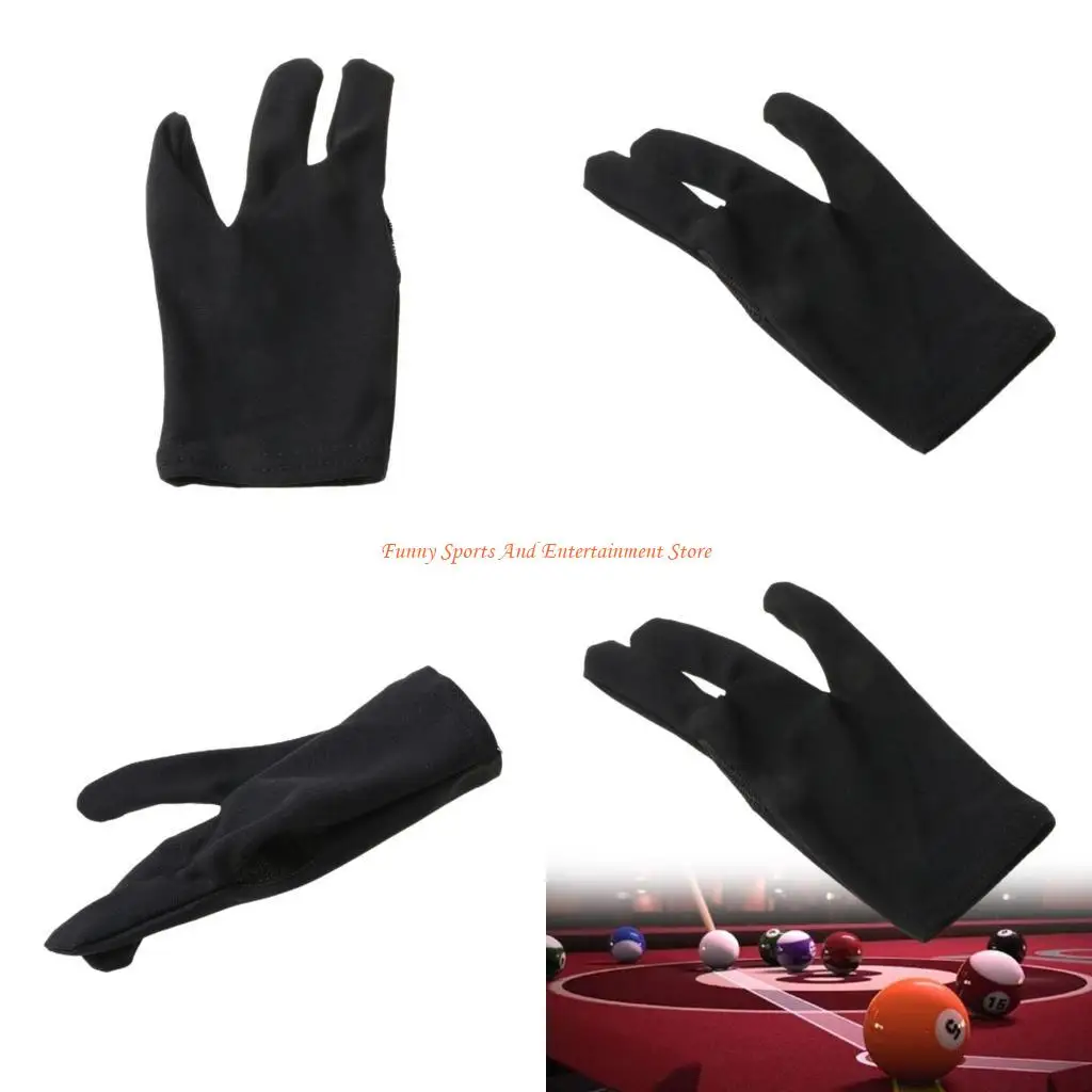 

C4DE, 1 шт., черный кий, перчатки для стрельбы по бильярду и пулу, 3 пальца